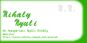mihaly nyuli business card