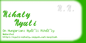 mihaly nyuli business card
